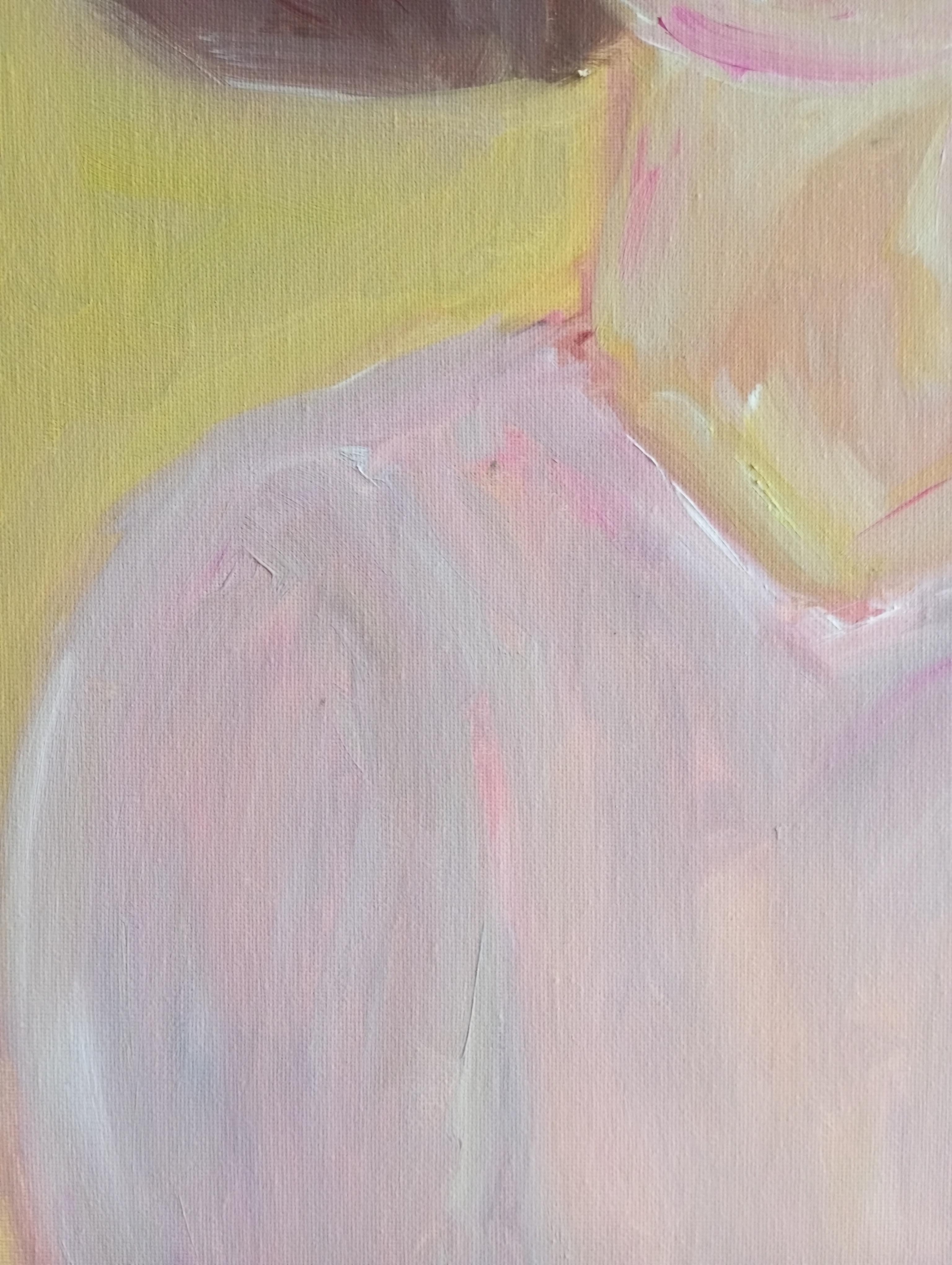 Contemporary figurative painting of two women oil on canvas 