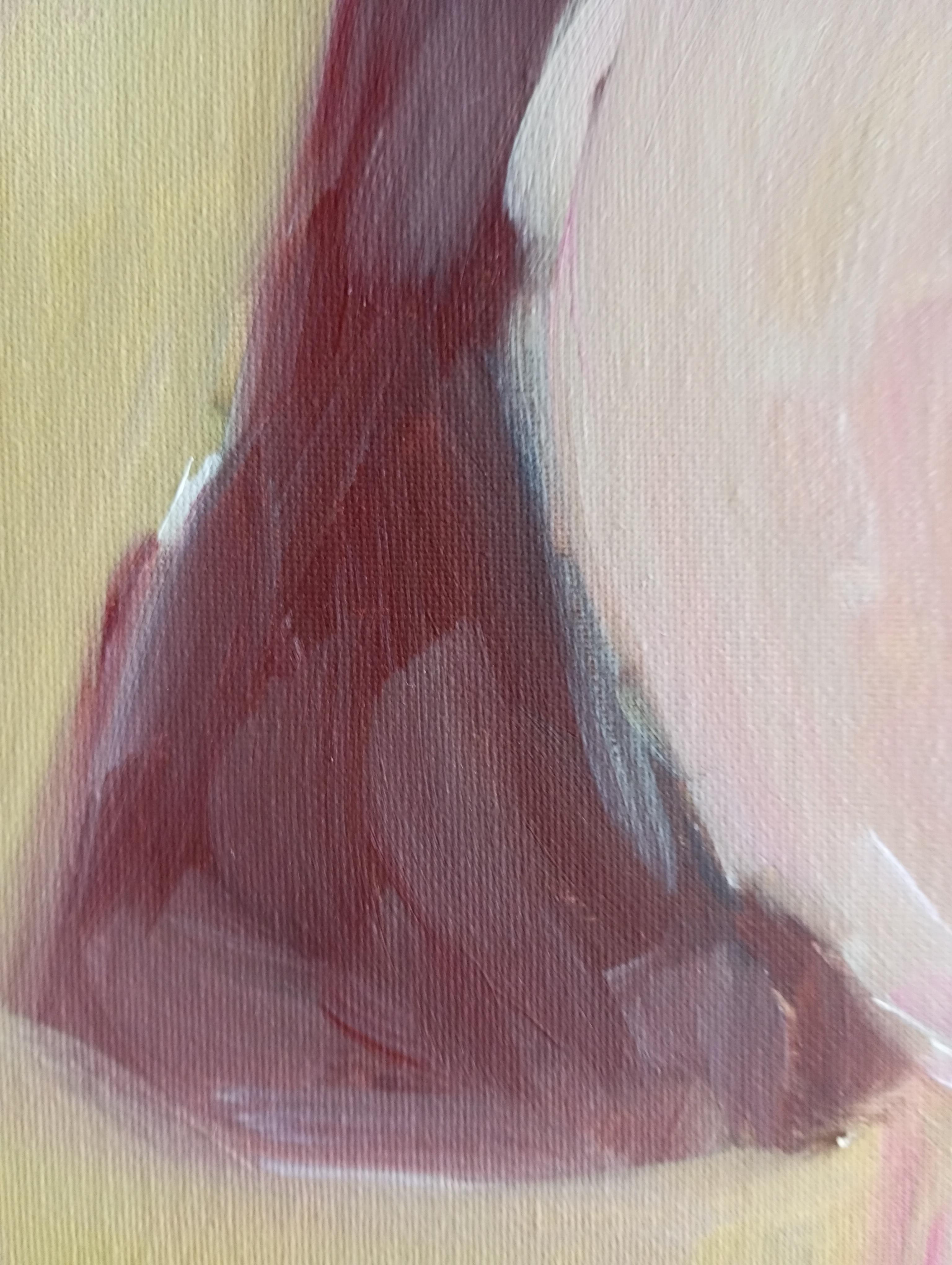Contemporary figurative painting of two women oil on canvas 