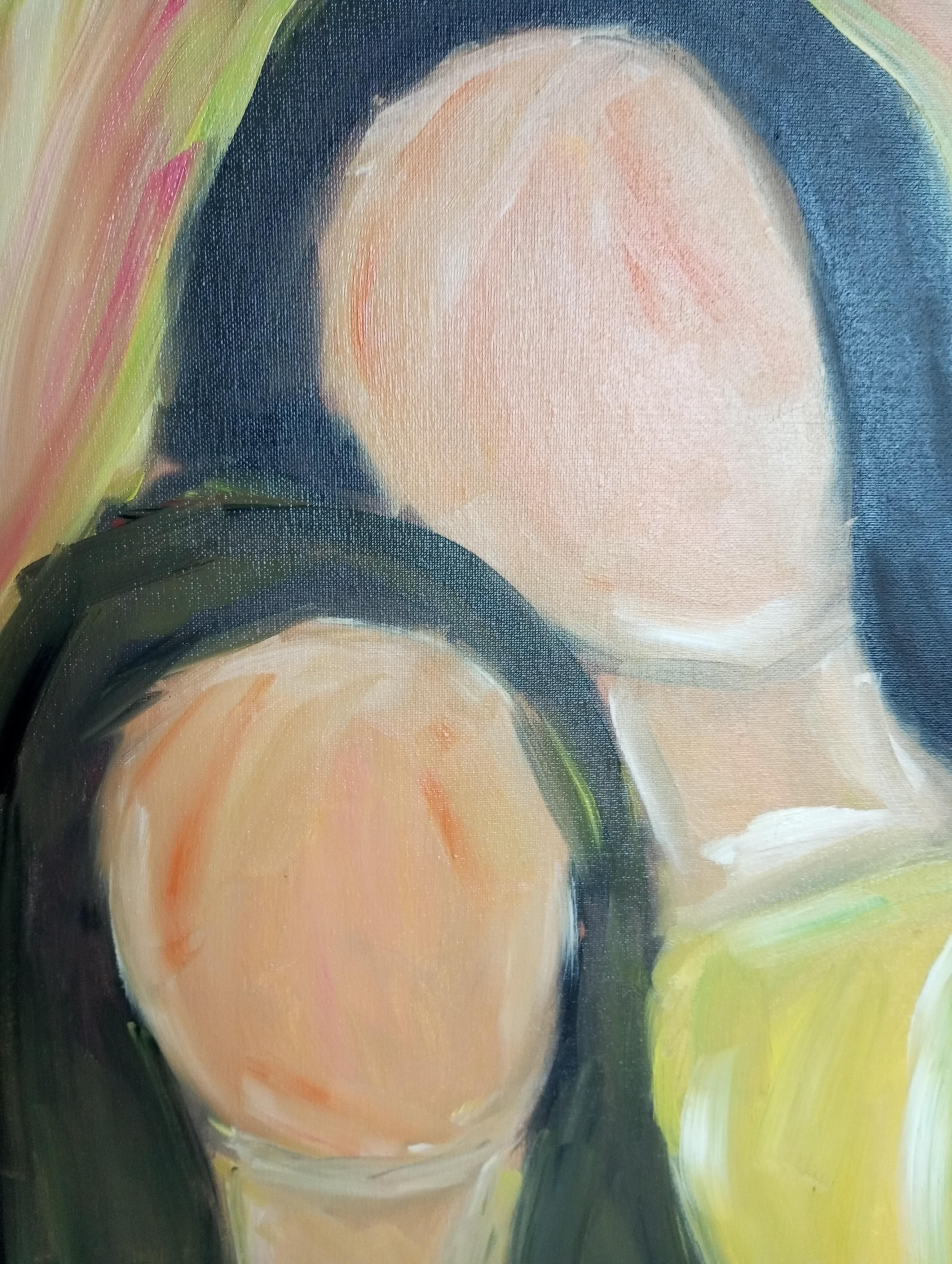 Pittura figurativa contemporanea olio su tela 
