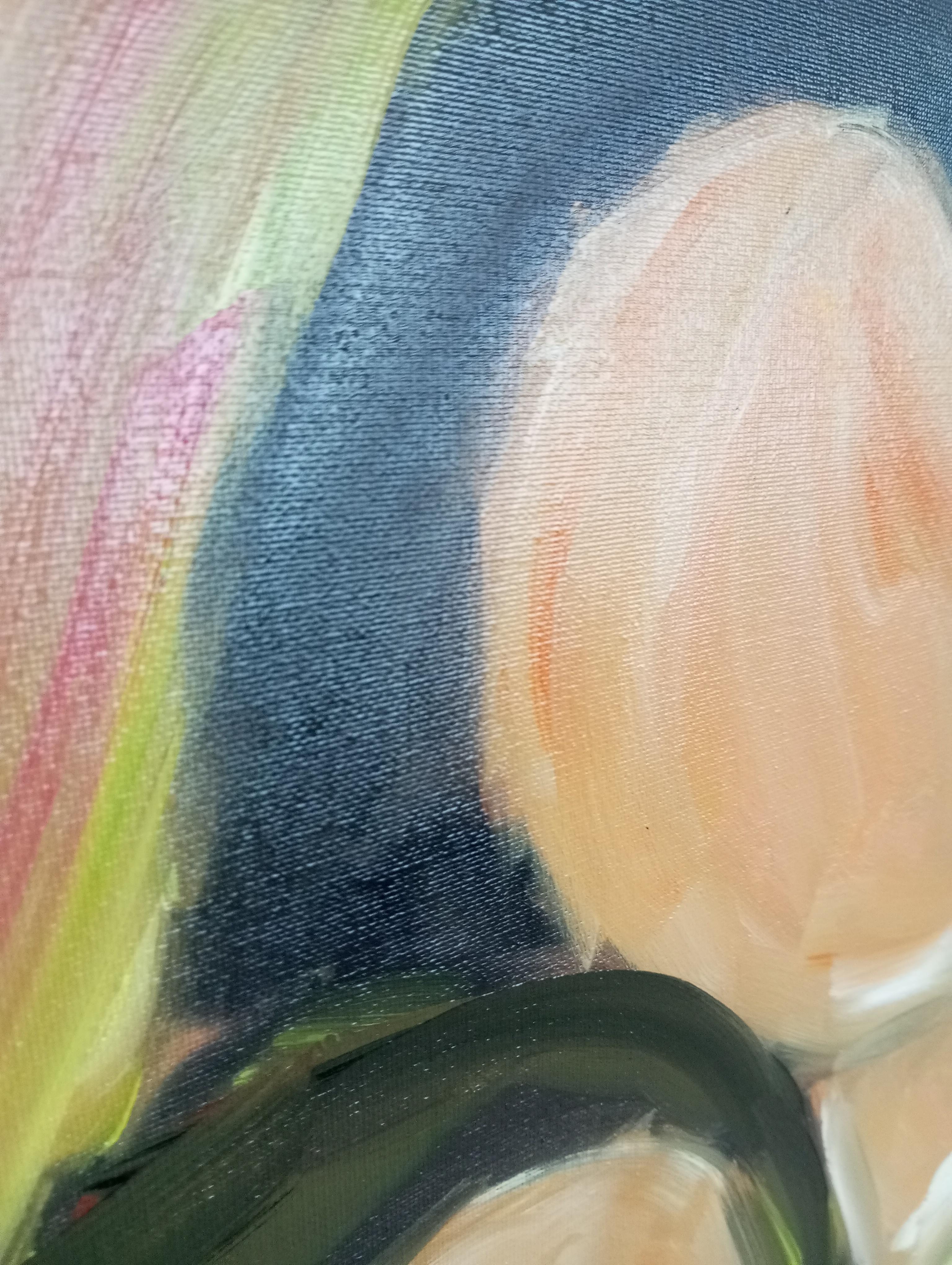 Pittura figurativa contemporanea olio su tela 