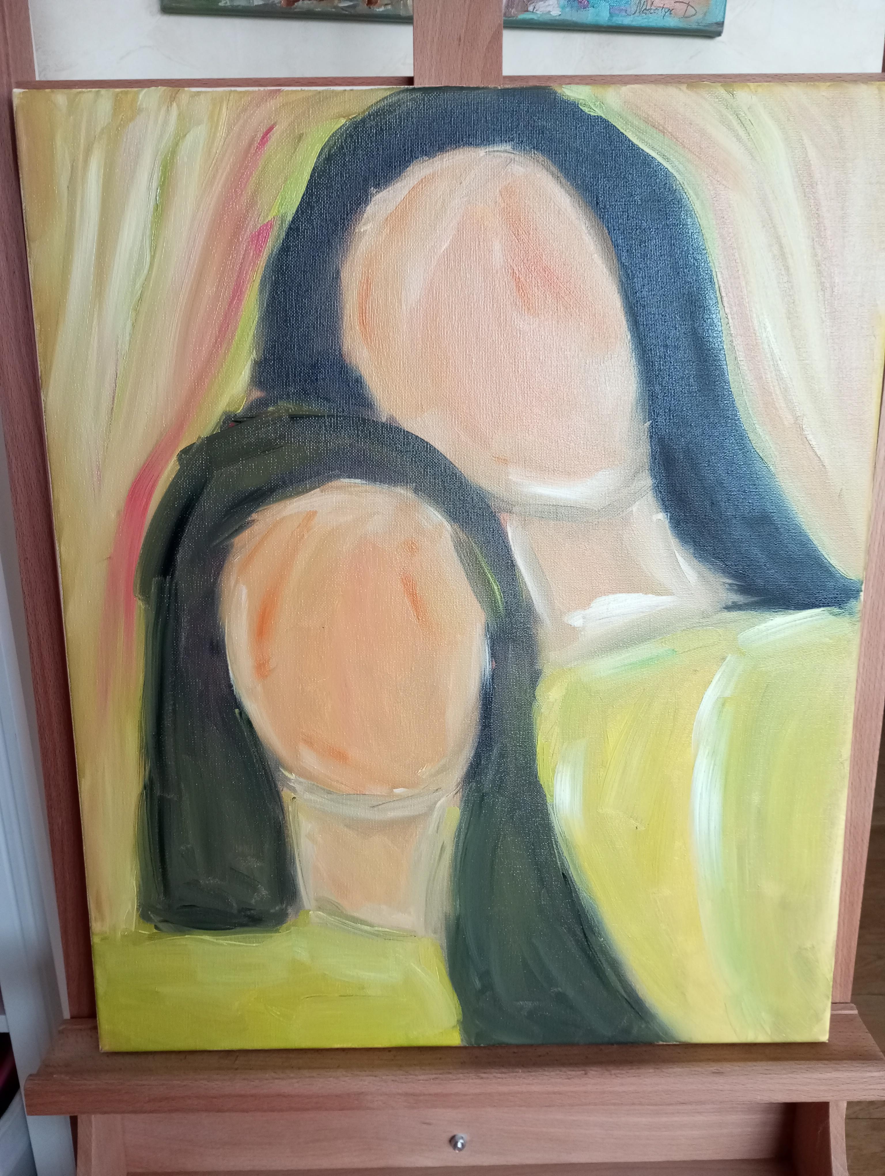 Pittura figurativa contemporanea olio su tela 