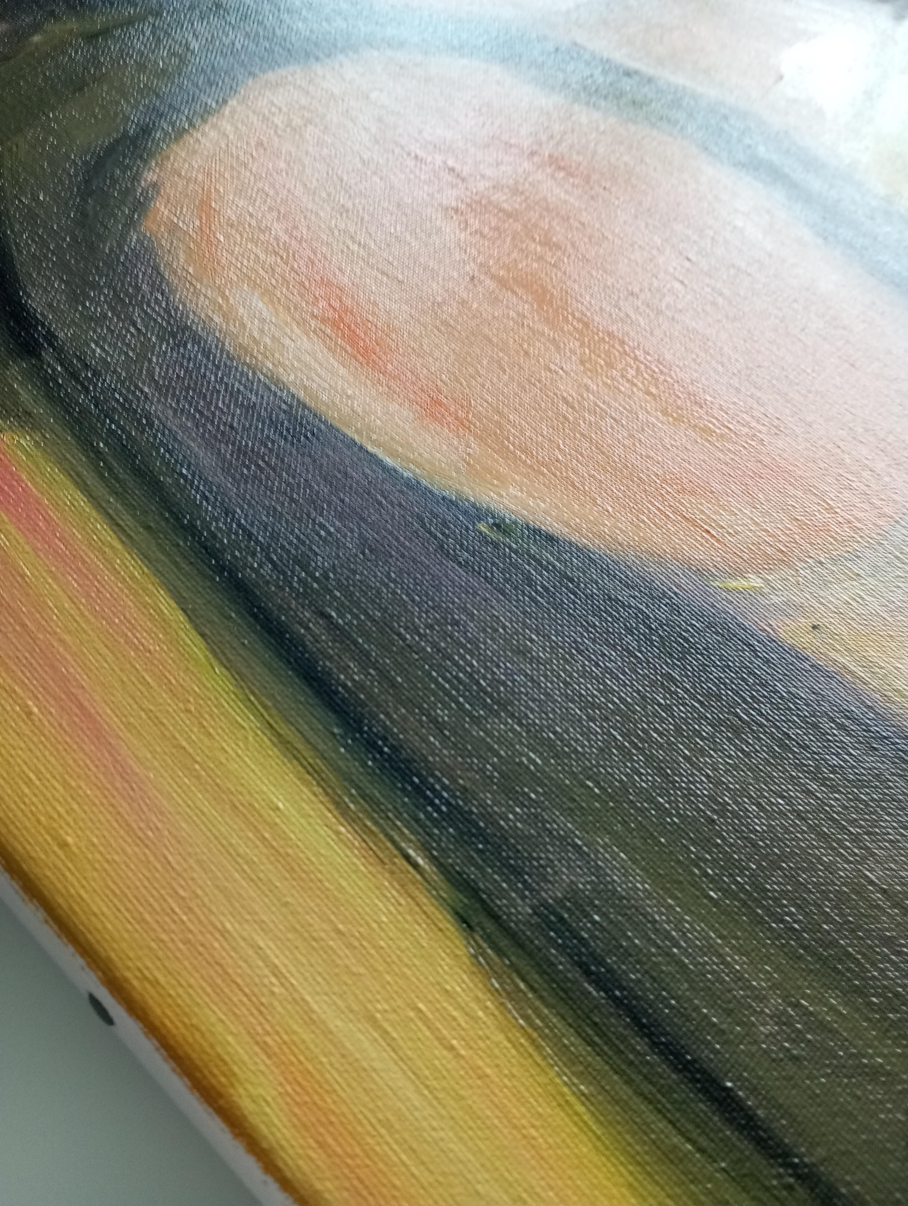 Pittura figurativa contemporanea olio su tela 