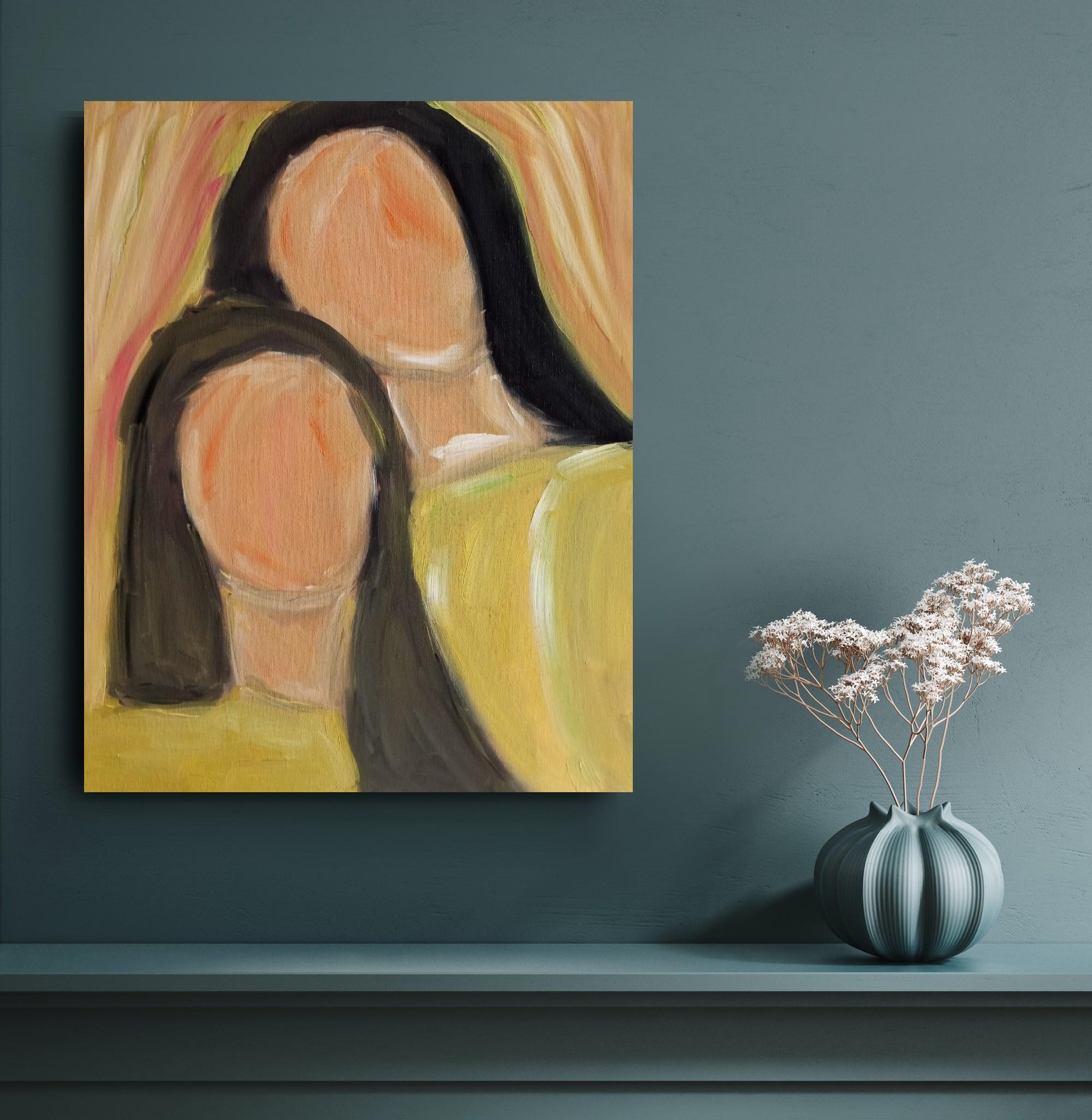 Pittura figurativa contemporanea olio su tela 