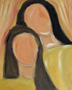 Contemporary figurative oil painting women oil on canvas "You are my everything"