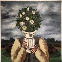 White Roses, contemporary, figurative, oil