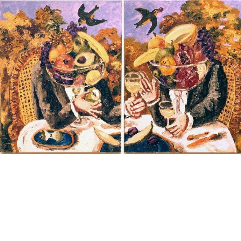 Figurative Painting di Natalya Nesterova - Conversazione 1, 2