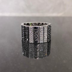 Natan Colorless Fancy Black Diamond Geometric Articulated Ring White Gold Brazil