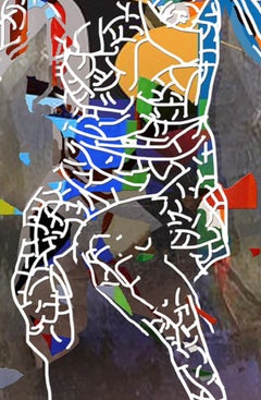 Contemporary Abstract Figurative Cry of the butterfly, 142X96 cm, Excellent
