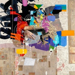 Natan Cooper - Contemporary Abstract Figurative Graffiti, 115X115 cm, Excellent Contemporary Abstract Figurative Graffiti, 115X115 cm, Excellent