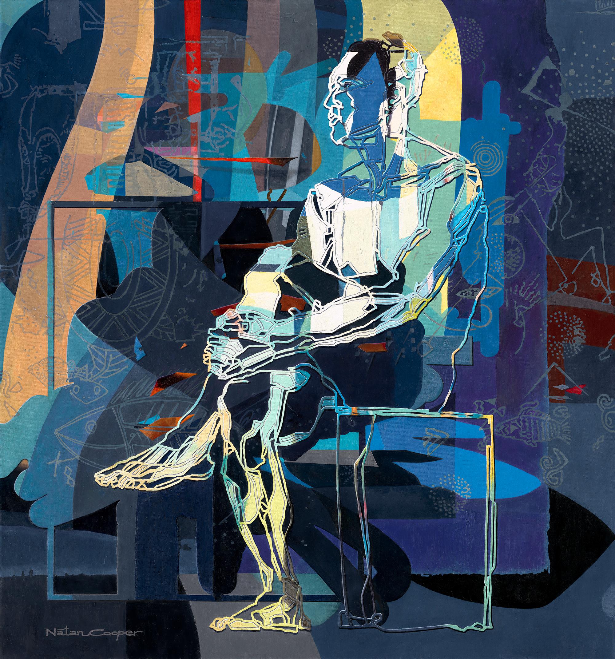 Zeitgenössische abstrakte figurative Beobachtung, 120X112 cm, ausgezeichnet