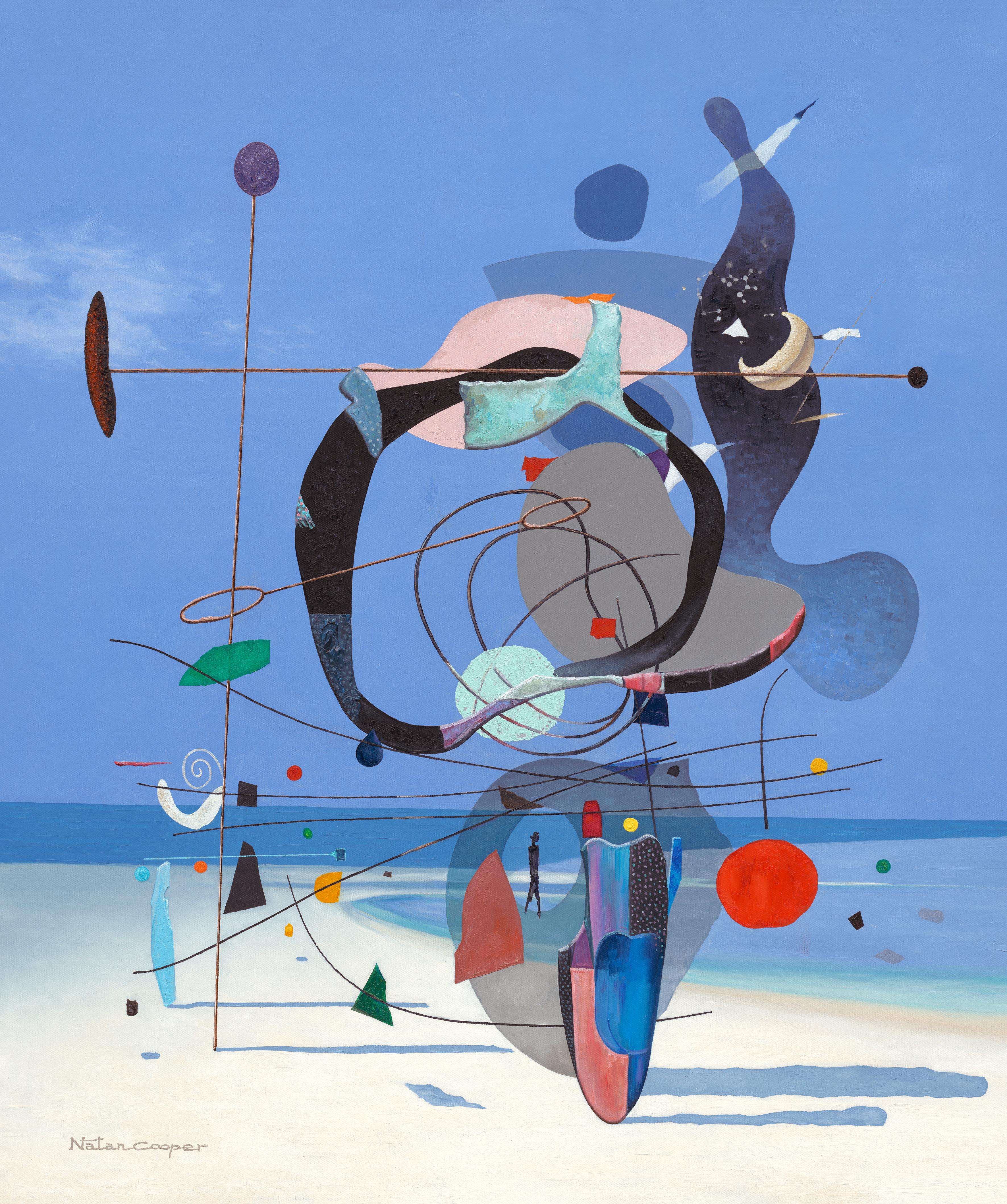 Contemporary Abstract Figurative Spatial states, 80X67 cm, Excellent