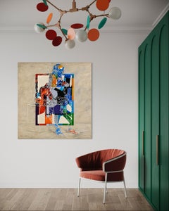 Contemporary Abstract Figurative Trace, 141X96 cm, Excellent