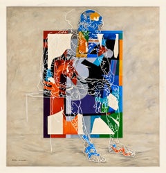 Contemporary Abstract Figurative Trace, 141X96 cm, Excellent