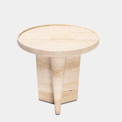 Natana Medium Travertine Side Table