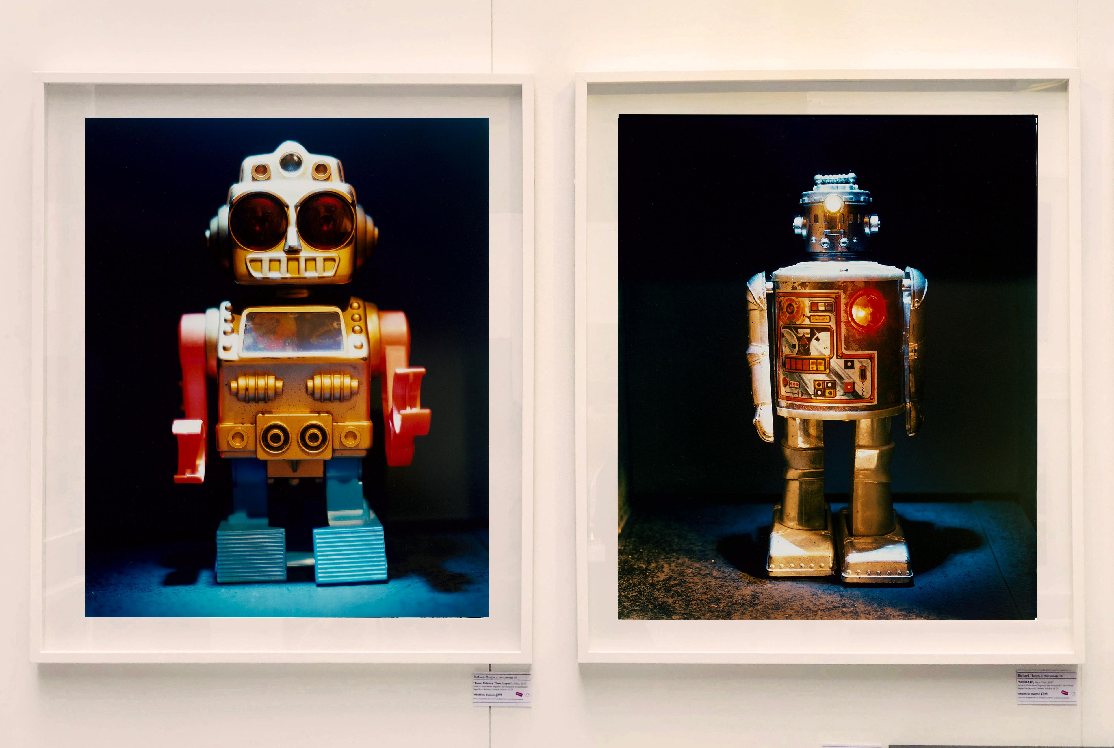 Dark Bot, Natasha Heidler donne vie aux jouets préférés des enfants dans ses photographies conceptuelles.

Cette œuvre d'art est une édition limitée à 25 exemplaires. Il s'agit d'un tirage photographique brillant, monté à sec sur de l'aluminium,