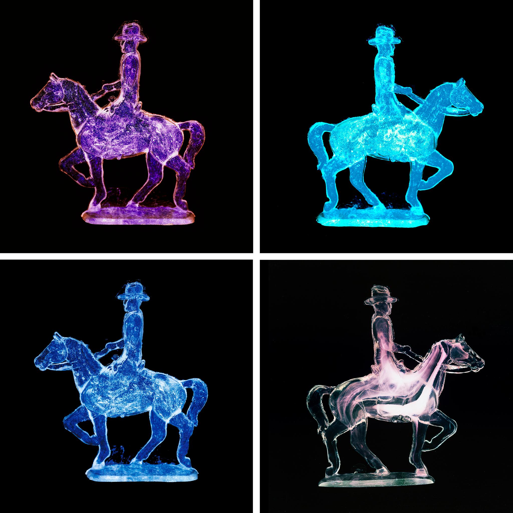 Still-Life Photograph Natasha Heidler - Quatre photos encadrées de Ghost Rider Cowboy - Pop Art Color Photograph