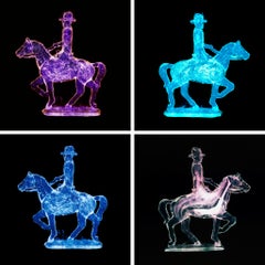Four Framed Ghost Rider Cowboy - Pop Art Color Photograph