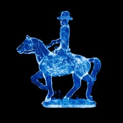 Ghost Rider Cowboy Blue - Pop Art Color Photograph