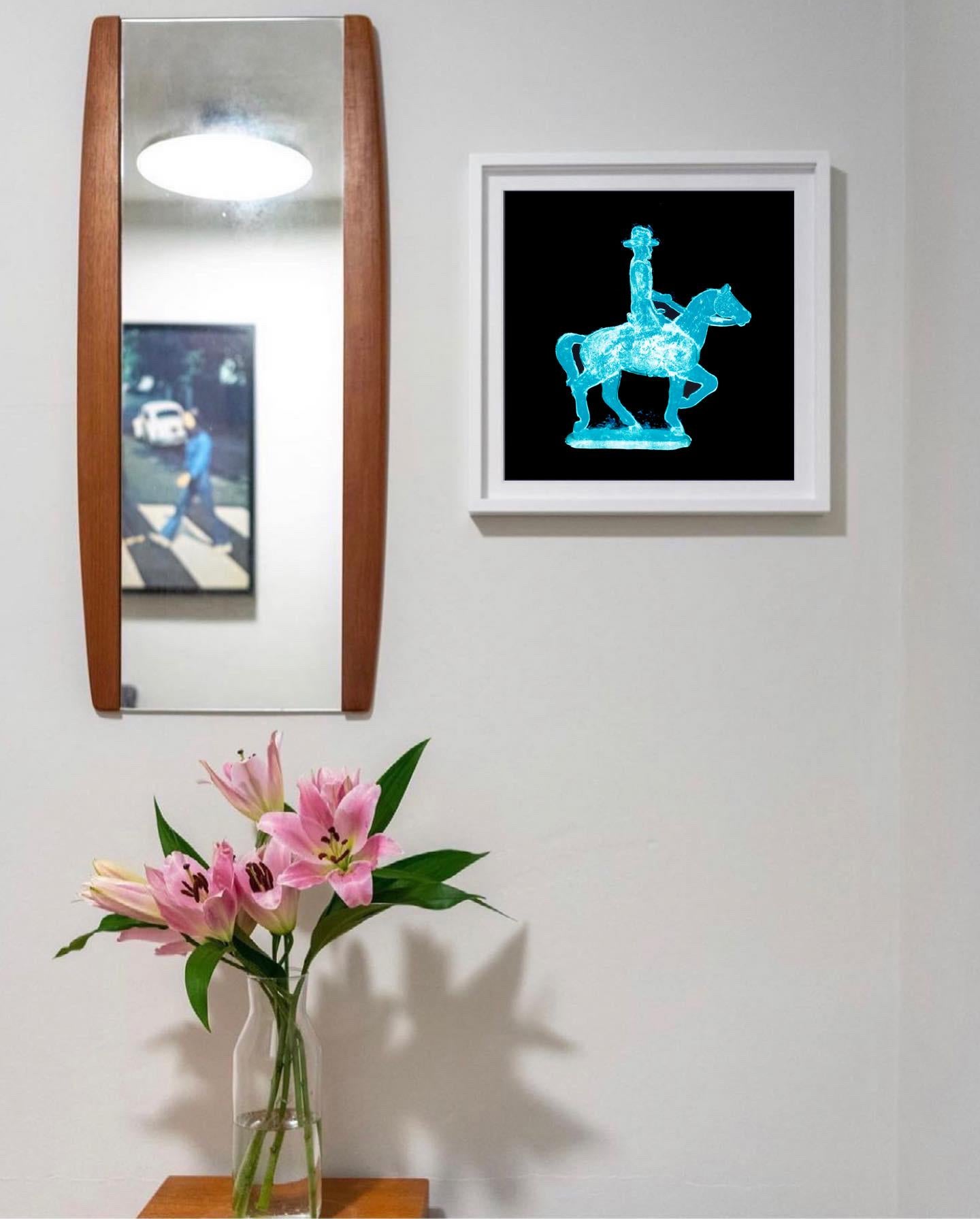 Ghost Rider Cowboy Cyan - Pop Art Photographie couleur en vente 1