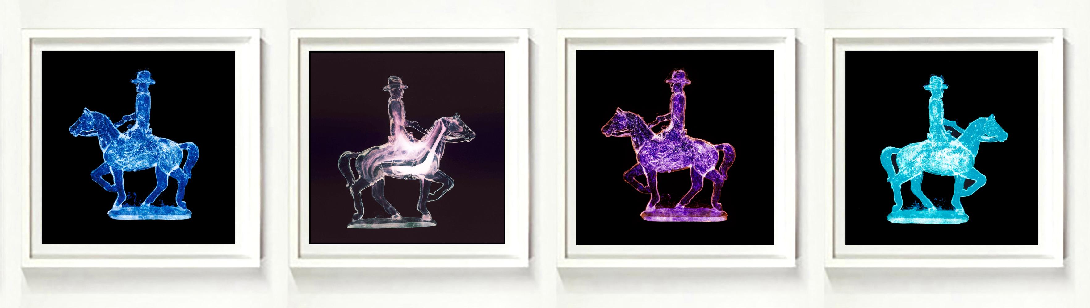 Cowboy Mauve, Ghost Rider, Pop-Art-Farbfotografie (Schwarz), Still-Life Photograph, von Natasha Heidler