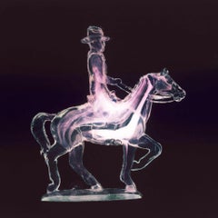 Ghost Rider Cowboy Mauve - Pop Art Color Photograph