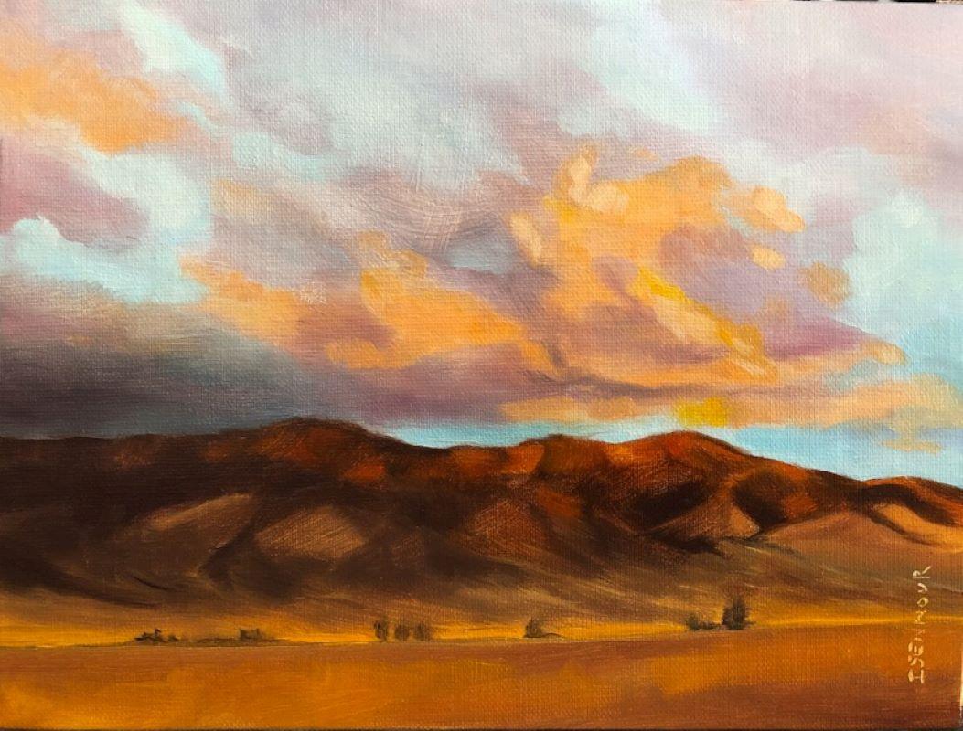 Still-Life Painting Natasha Isenhour - Peinture à l'huile « Morning in the High Desert » (Le réveil dans le haut désert)