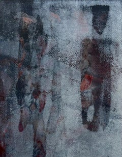 "Stampa monotipo astratta e colorata "Descending