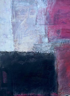 "Red and Black" Colorful, Abstract Monotype Print