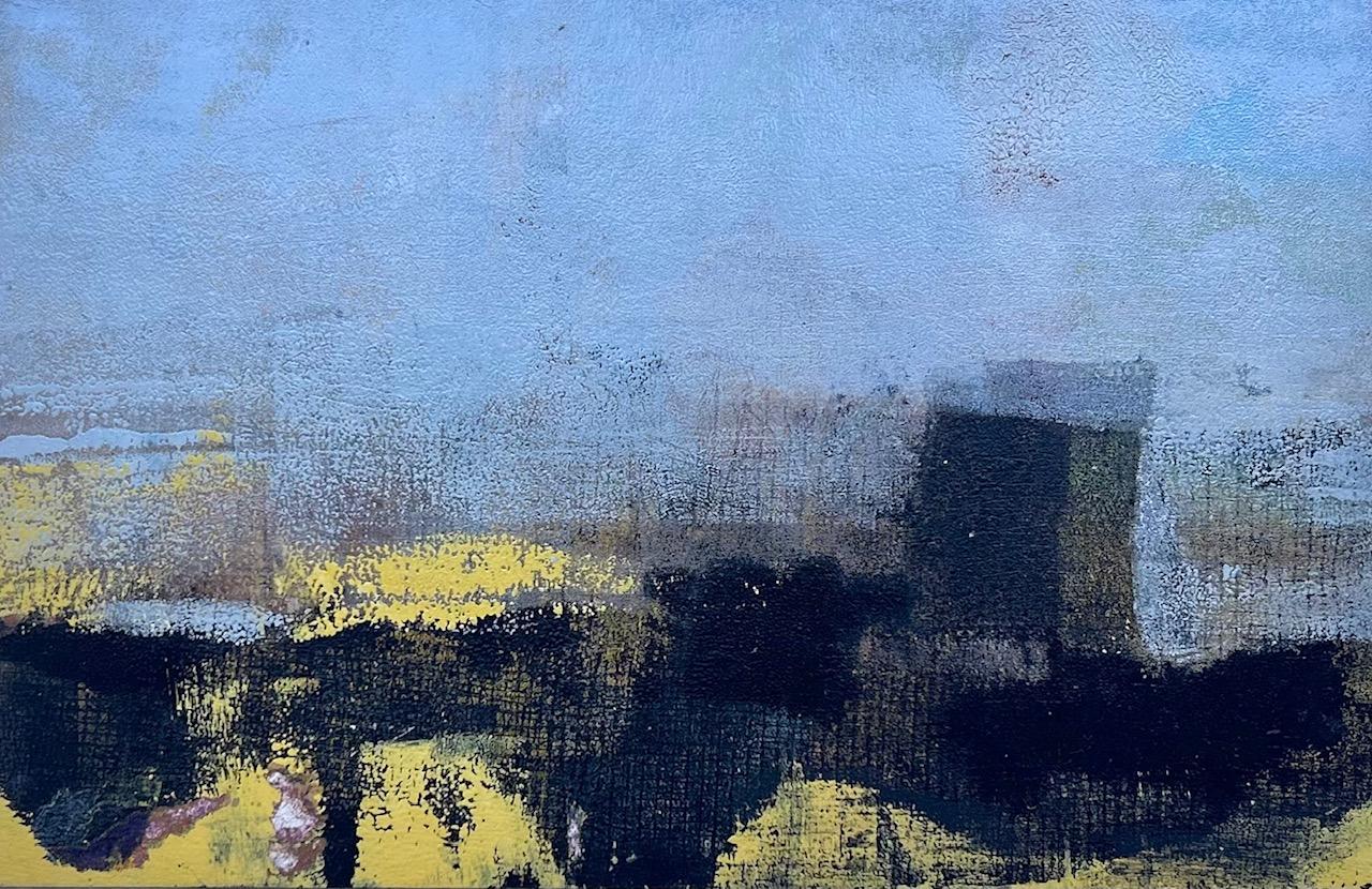 „The View“ Bunt, abstrakter Monotypie-Druck