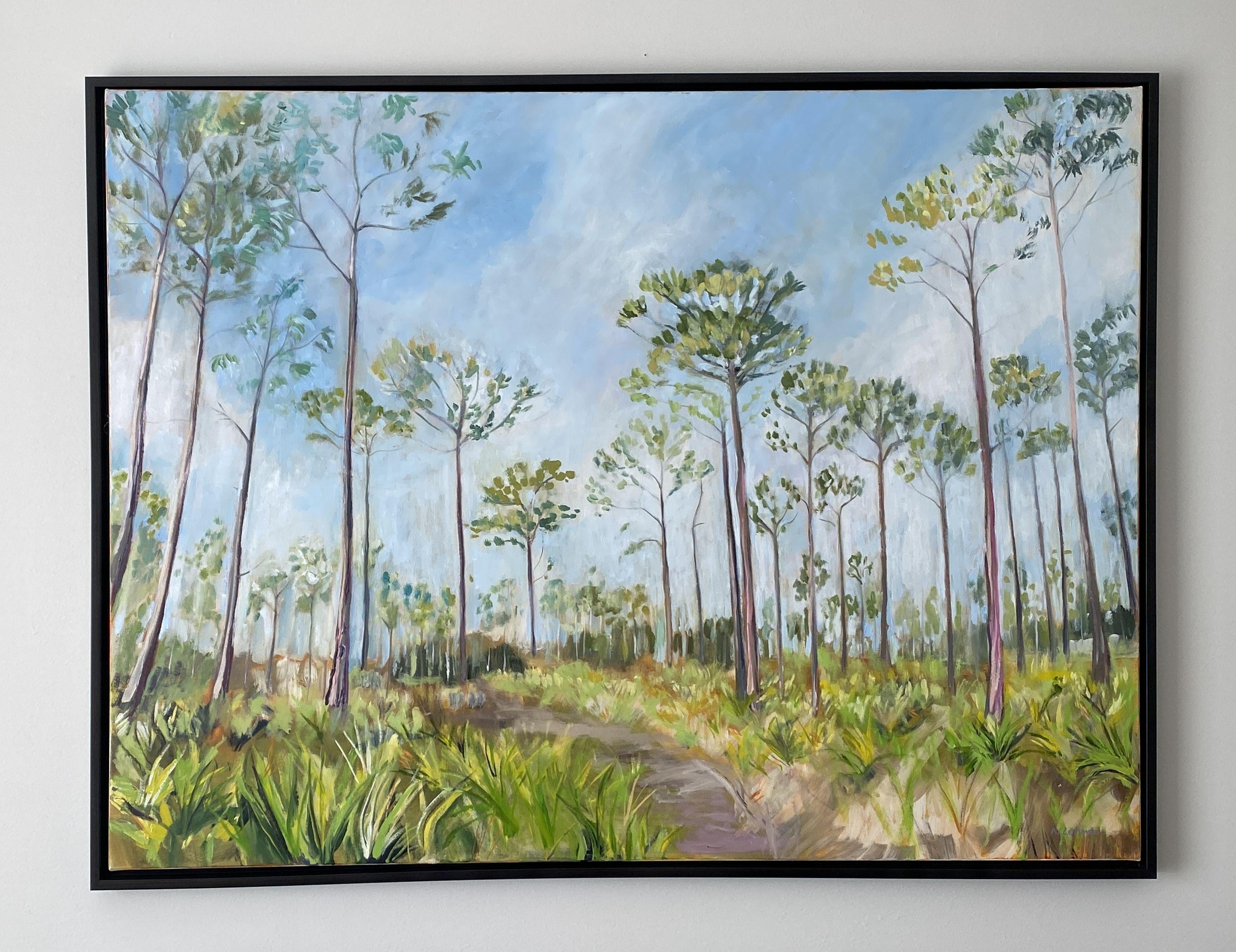 Southern Pines - The Rookery, Painting, Oil on Canvas For Sale 1