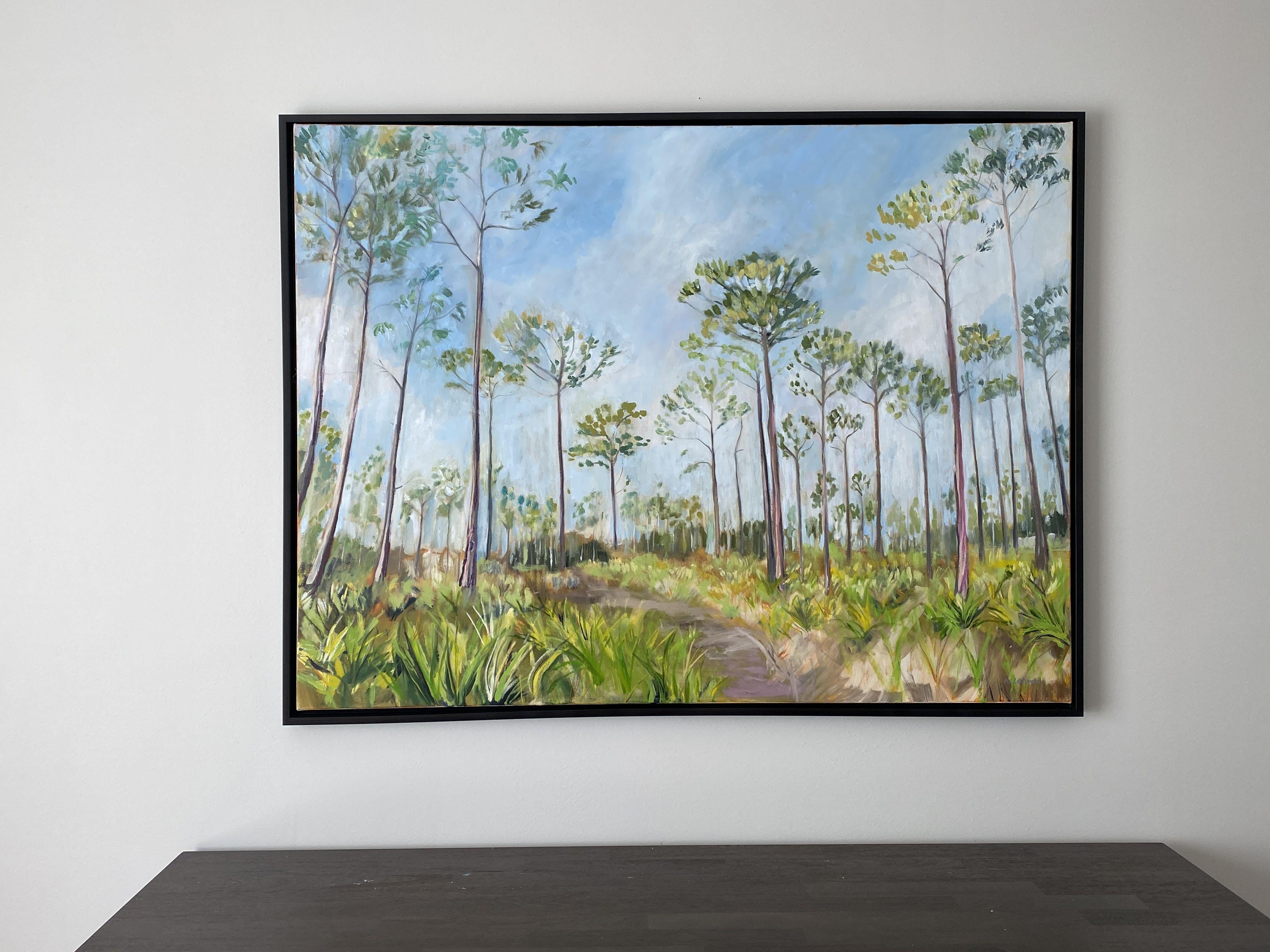 Southern Pines - The Rookery, Painting, Oil on Canvas For Sale 2