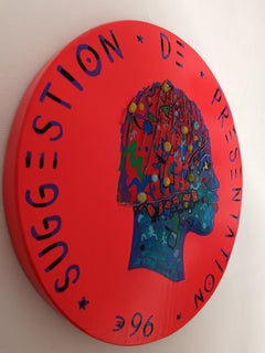 Contemporary Abstract Naive Side Profile Portrait. Woman. "Currency #142"