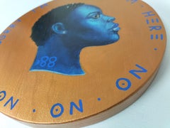 Contemporary Pop Side Profile Male Portrait. Vibrant "Currency #135"