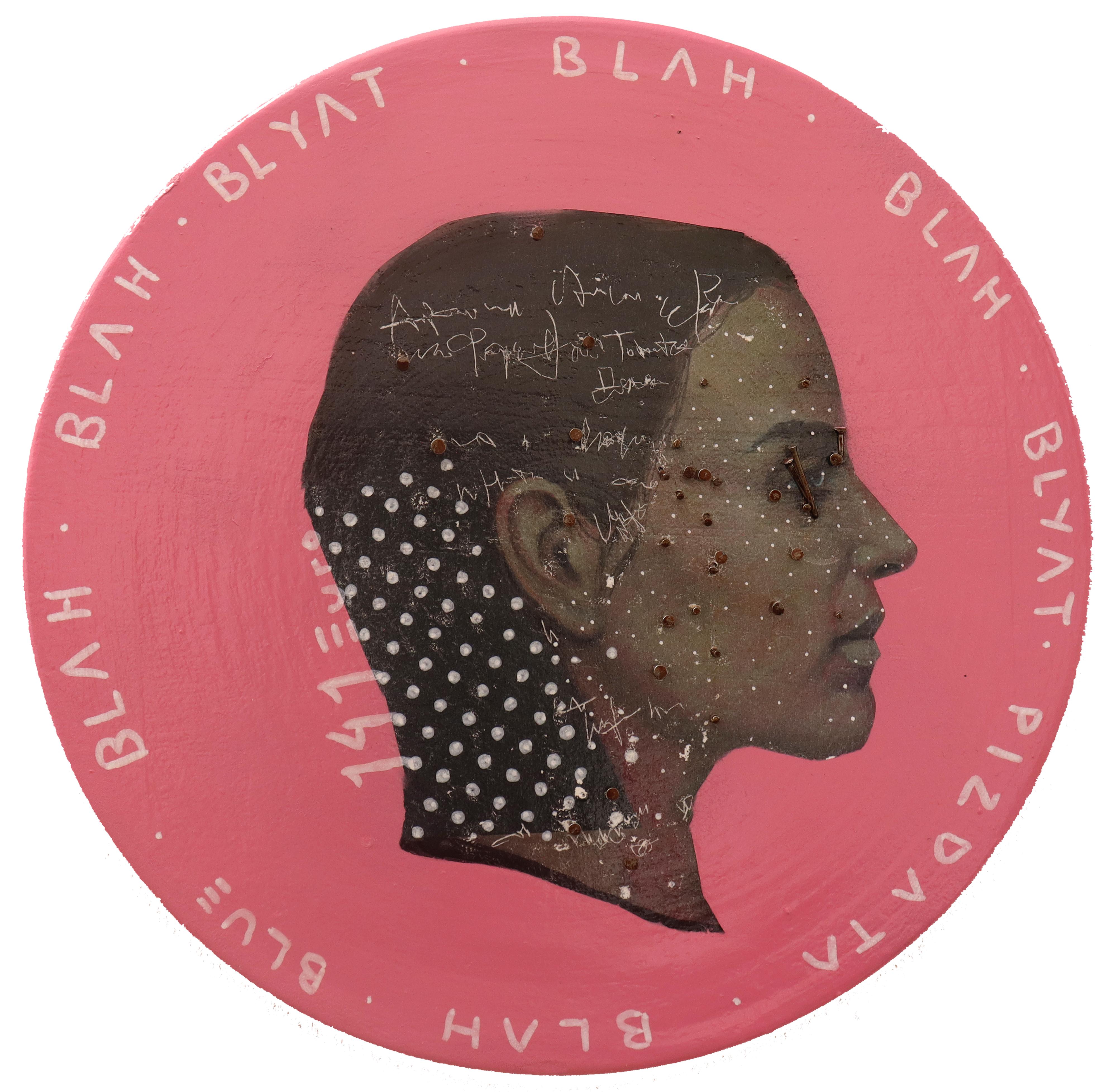 Natasha Lelenco - Contemporary Pop Surrealist Portrait. Pink Background ...