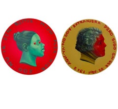 Diptych Currencies Series Artworks Currency 259 and Currency 210