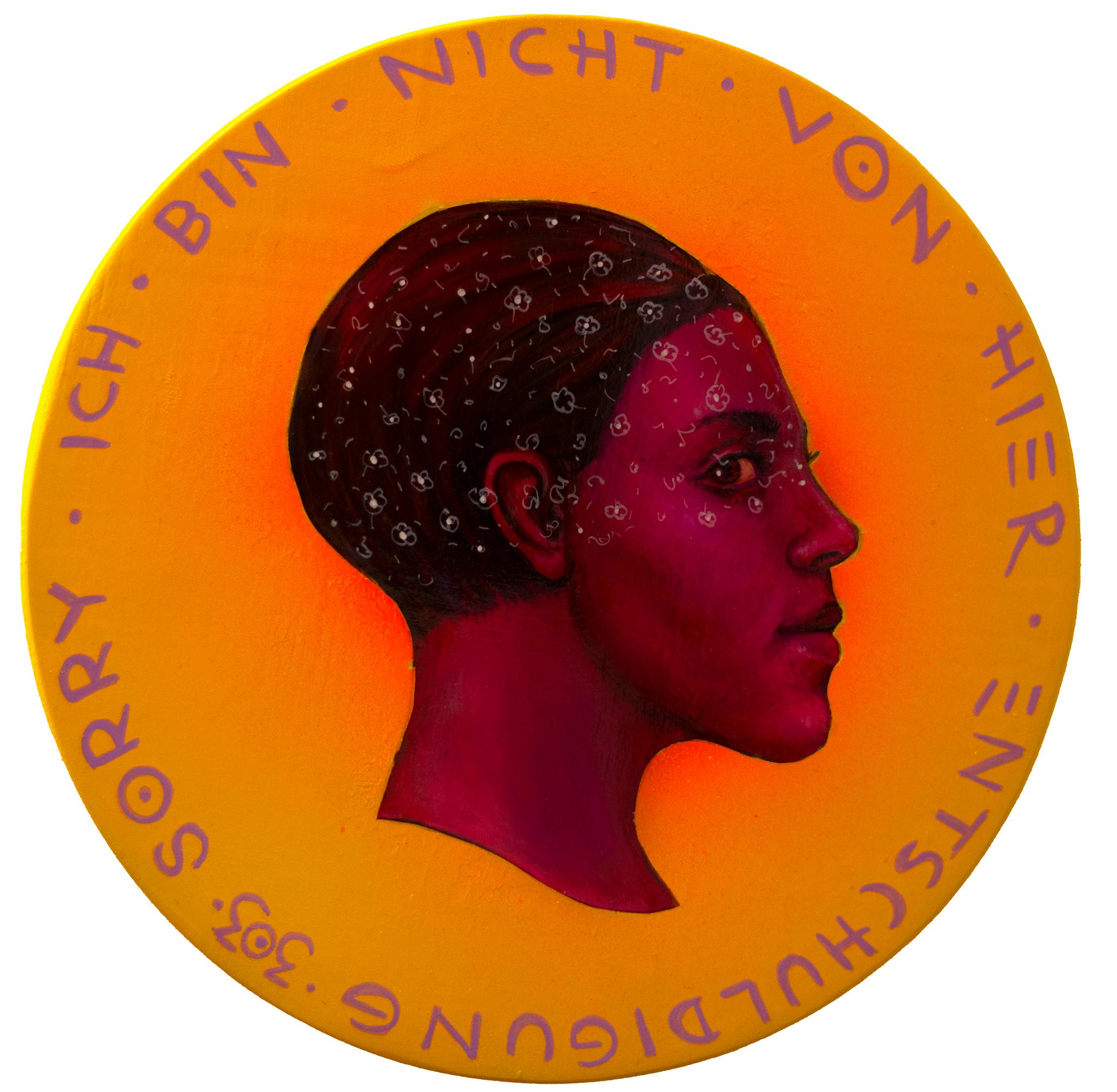 Natasha Lelenco - Vibrant Yellow and Pink Fluor Side Profile Female ...