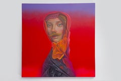 Pintura Retrato Floral Antropomorfo Con Rostro Híbrido y Motivos Botánicos