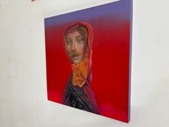 Pintura Retrato Floral Antropomorfo Con Rostro Híbrido y Motivos Botánicos