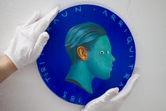 Conceptual Pop Surrealist Profile Portrait on Coin. Tirititraun. "Currency #221"