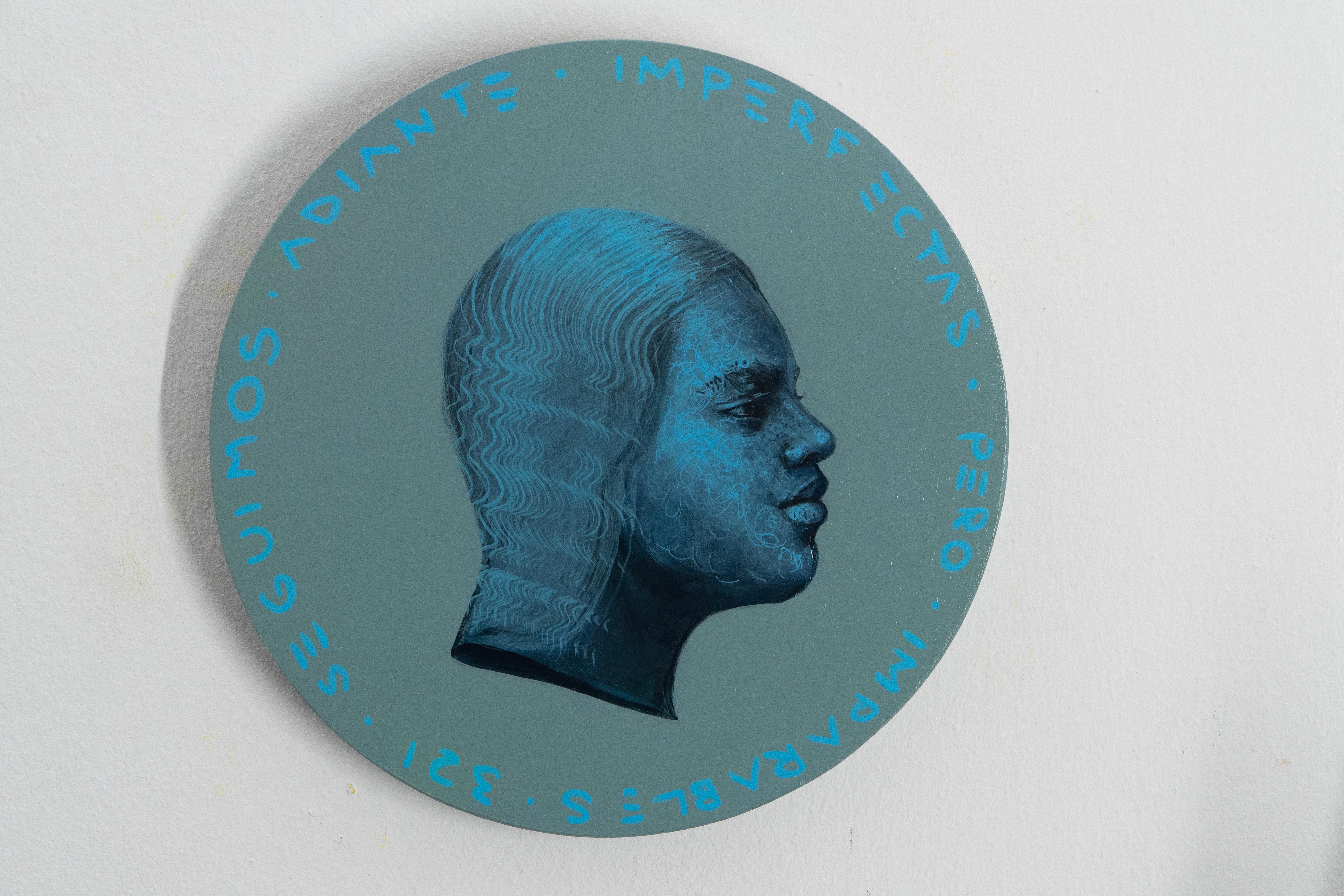 Devise du profil féminin bleu contemporain #266 Sur l'identité et la résilience en vente 2