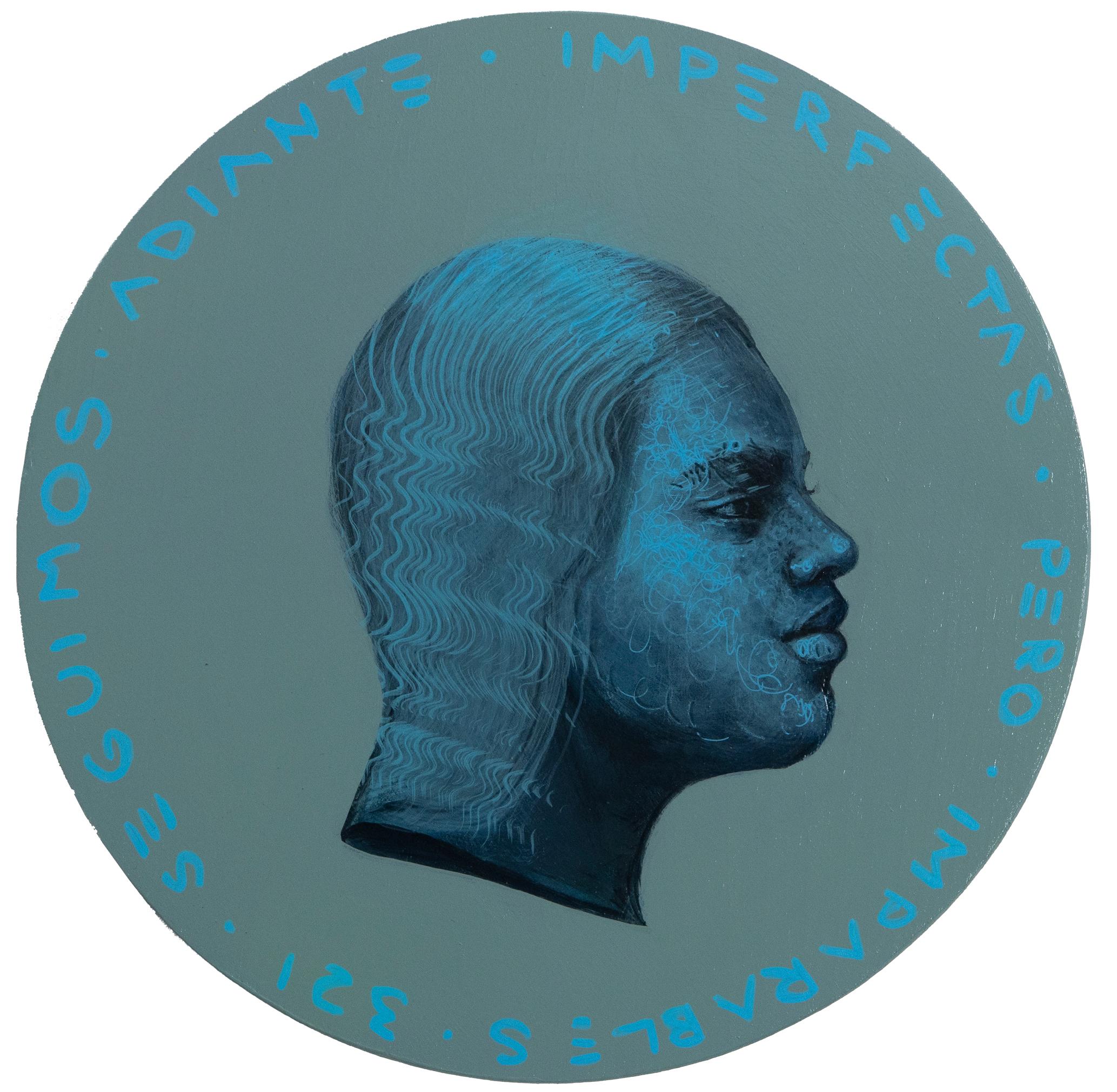 Contemporary Blue Female Profile Currency #266 Über Identität und Widerstandsfähigkeit