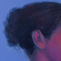 Ritratto blu e magenta con iscrizione in Galizia, Valuta #267. Contemporaneo