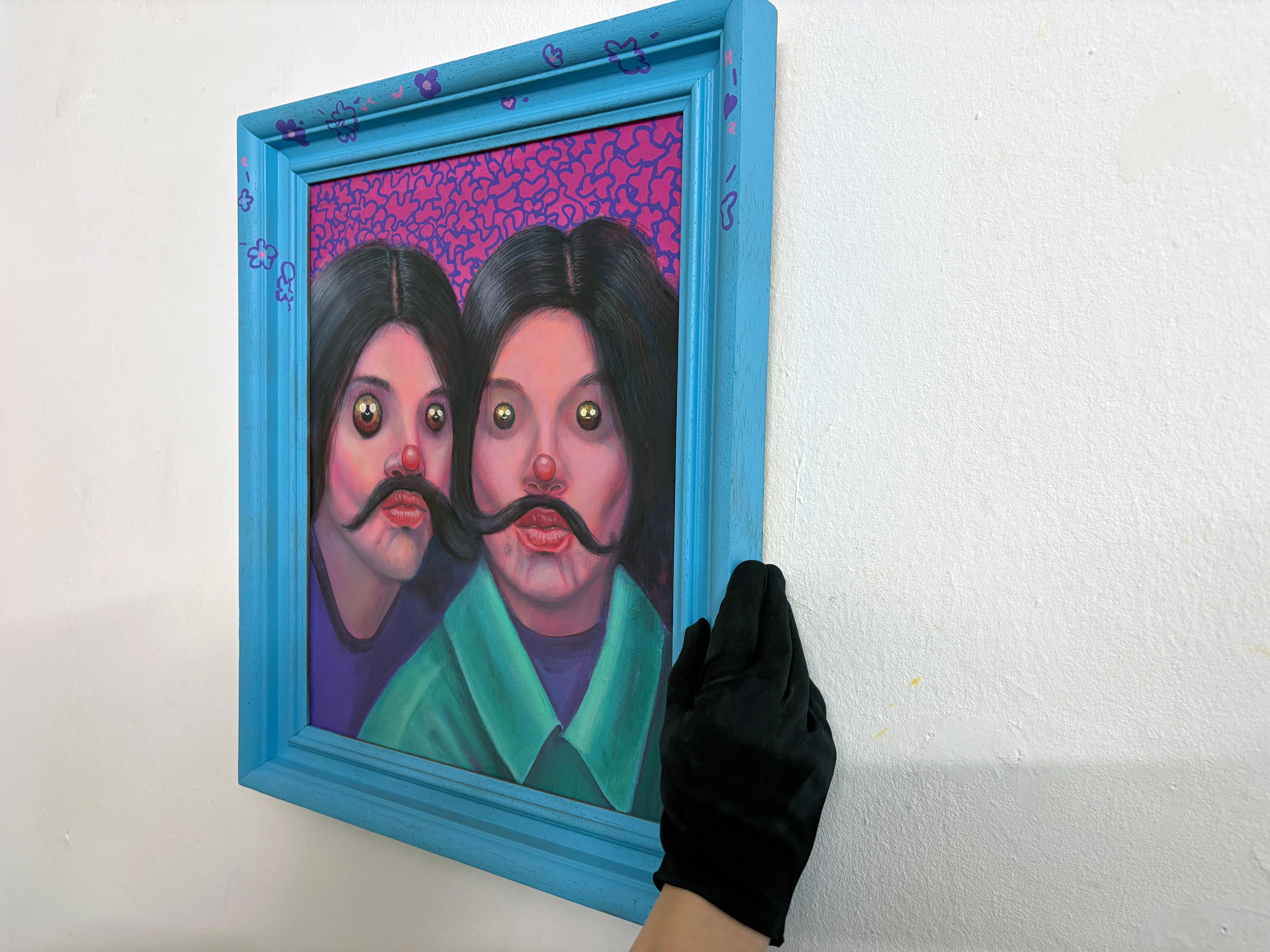 Entengesicht Selfies Schnurrbart Surreal Lustiges Portrait Emoji SocialMedia Inspiriert im Angebot 2