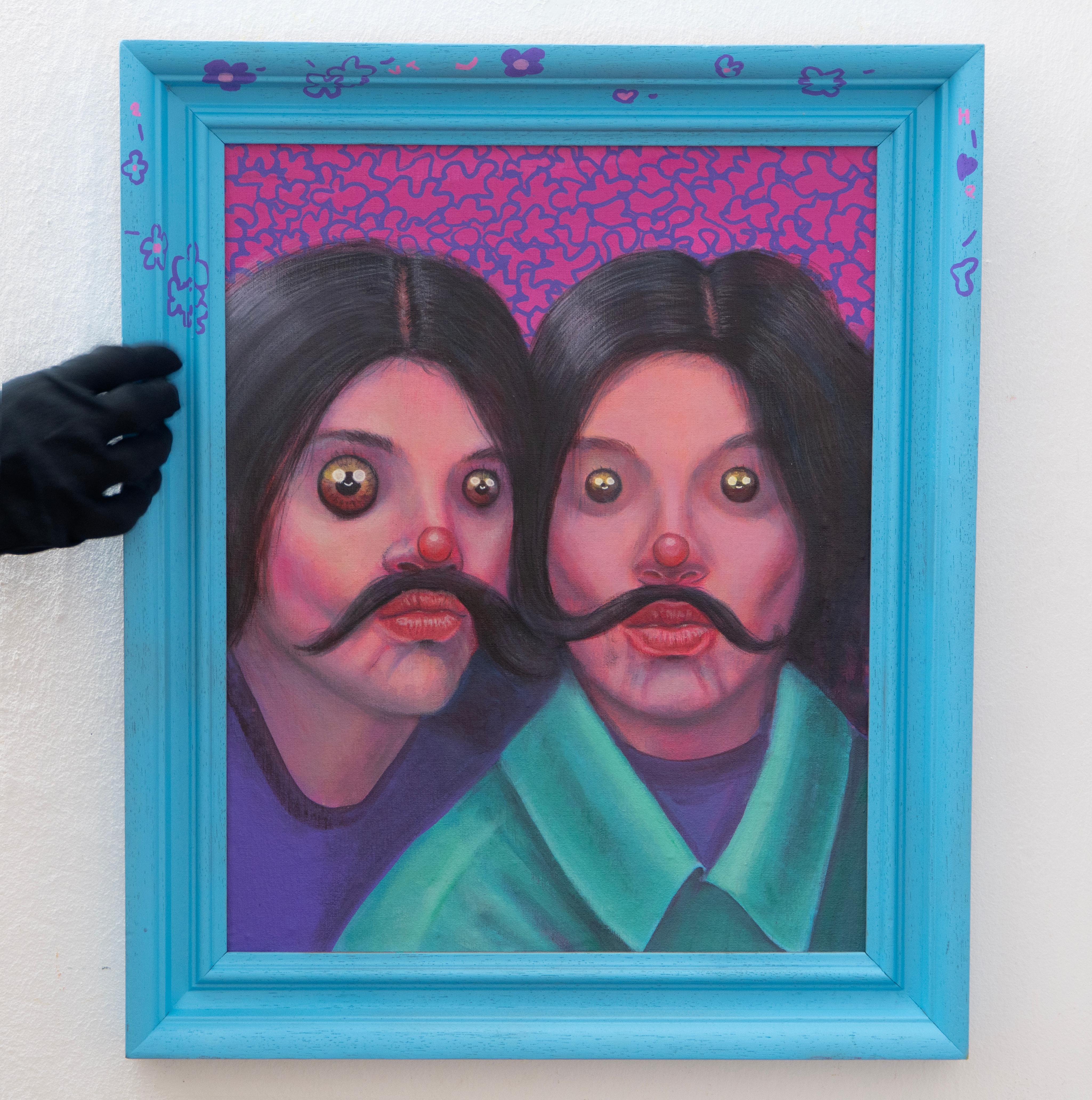 Entengesicht Selfies Schnurrbart Surreal Lustiges Portrait Emoji SocialMedia Inspiriert im Angebot 3