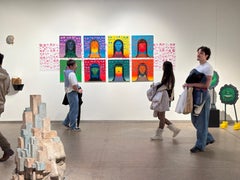 Original Figurative Portrait Paintings Contemporary Wall Installation