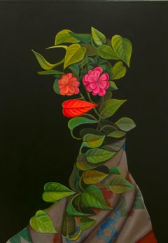 Contemporary Pop Surrealist Anthropomorphic Floral Composition. "Liubochka"