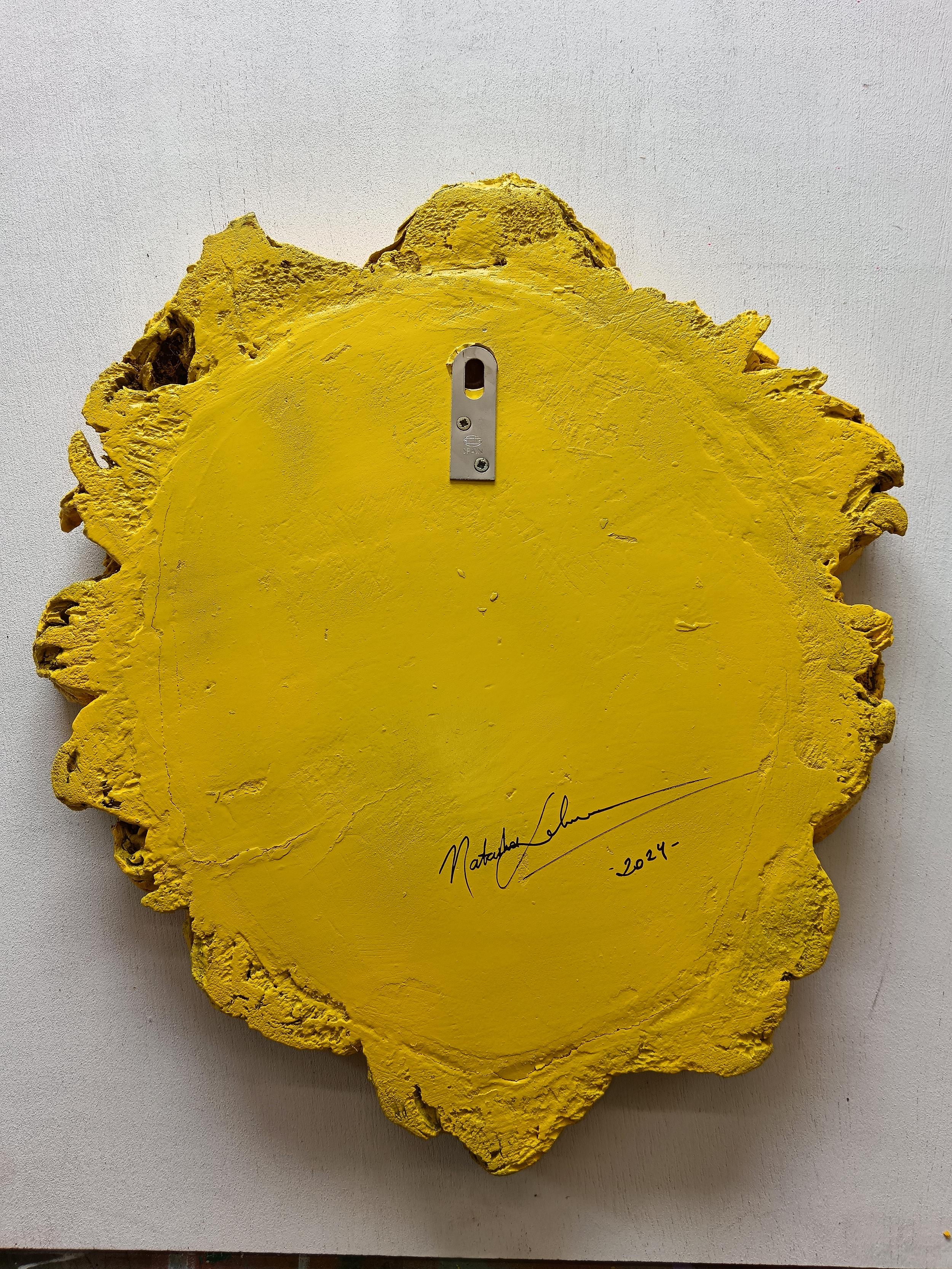 Esculturas murales orgánicas en madera de corcho recuperada. Cuatro piezas 