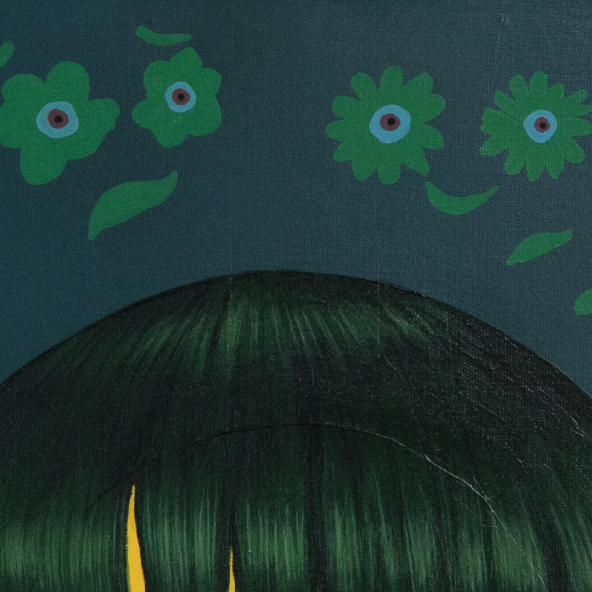 Este cautivador cuadro surrealista, que forma parte de la perspicaz serie de Natasha Lelenco 