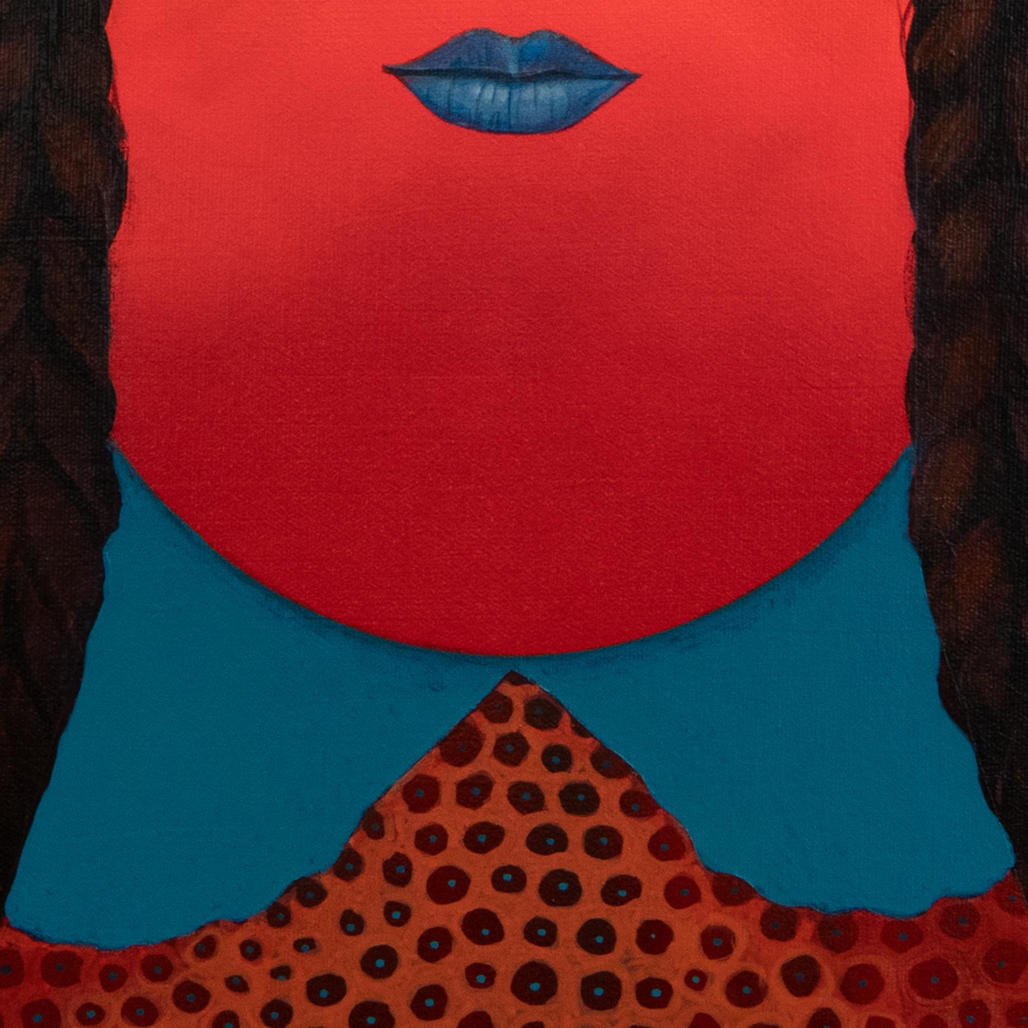 Eres la Elegida nº 1 Pintura acrílica hipnótica original Retrato de mujer sobre lienzo en venta 1