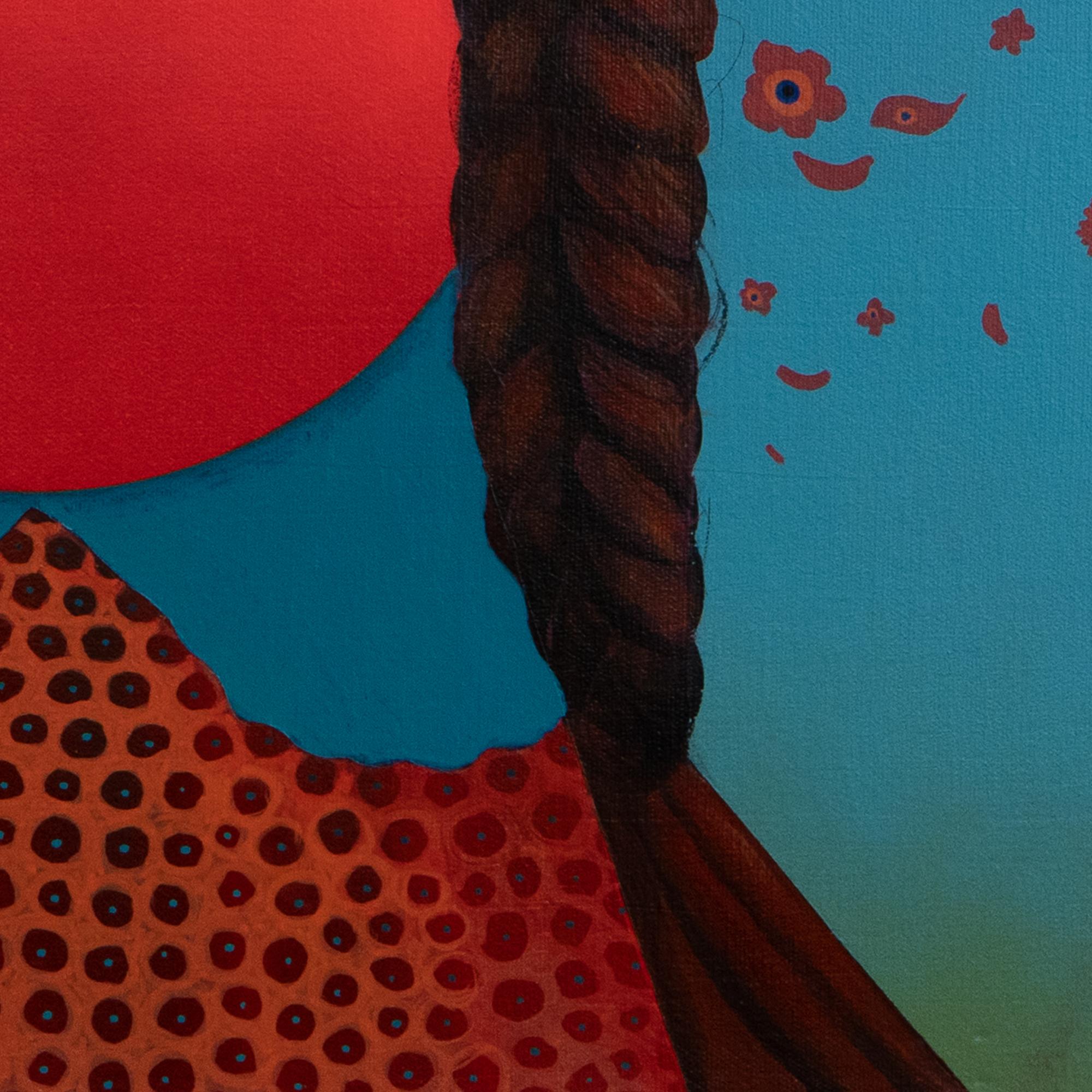 Eres la Elegida nº 1 Pintura acrílica hipnótica original Retrato de mujer sobre lienzo en venta 2